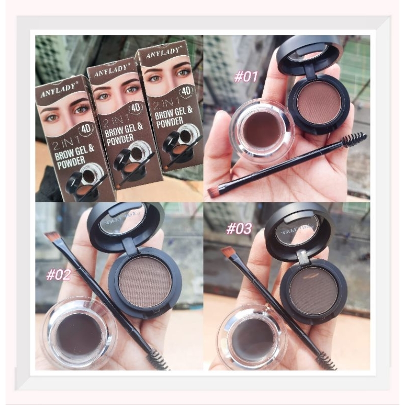 PROMO!!!EYEBROW POWDER+CREAM THE BROW &amp; SALON ANYLADY NO.609/608