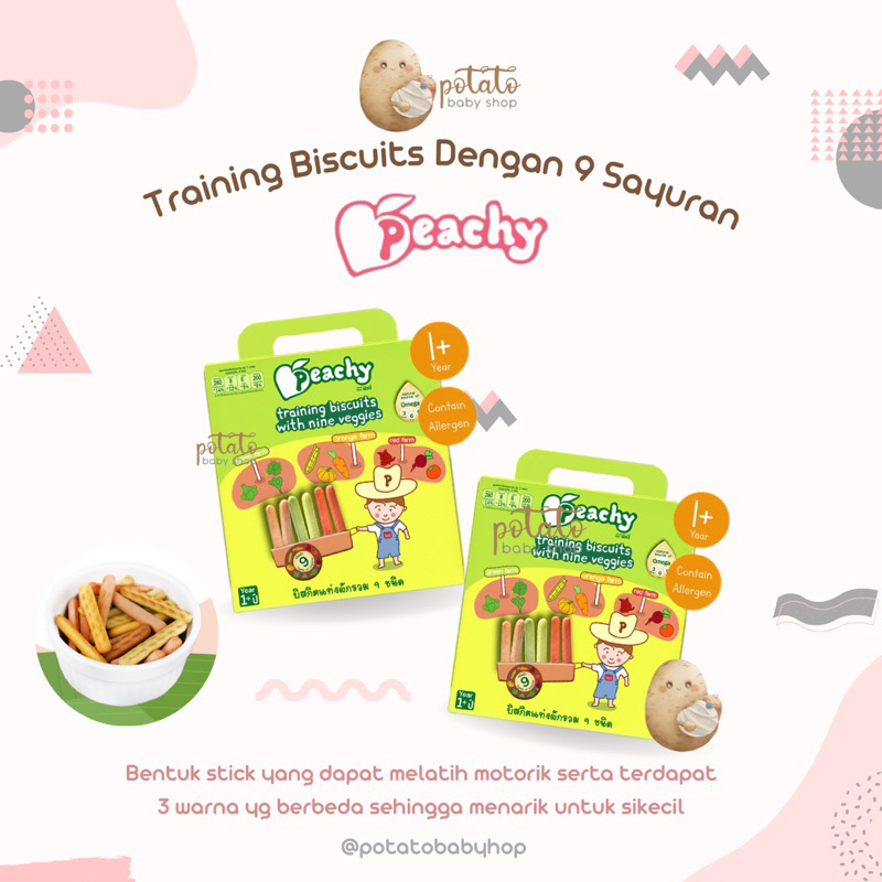 Peachy Training Biscuits With Nine Veggies - Biskuit Anak