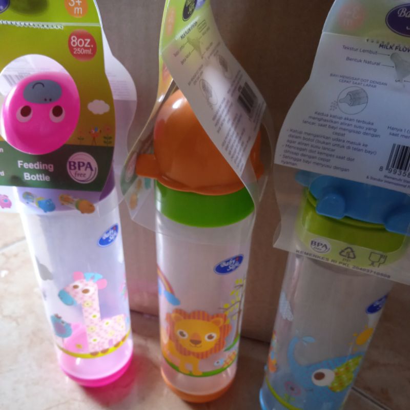 baby safe botol 125 ml  dan 250 ml karakter lucu