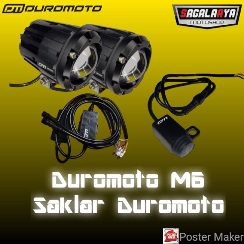 Paket Lampu Duromoto M6 Saklar Duromoto Original