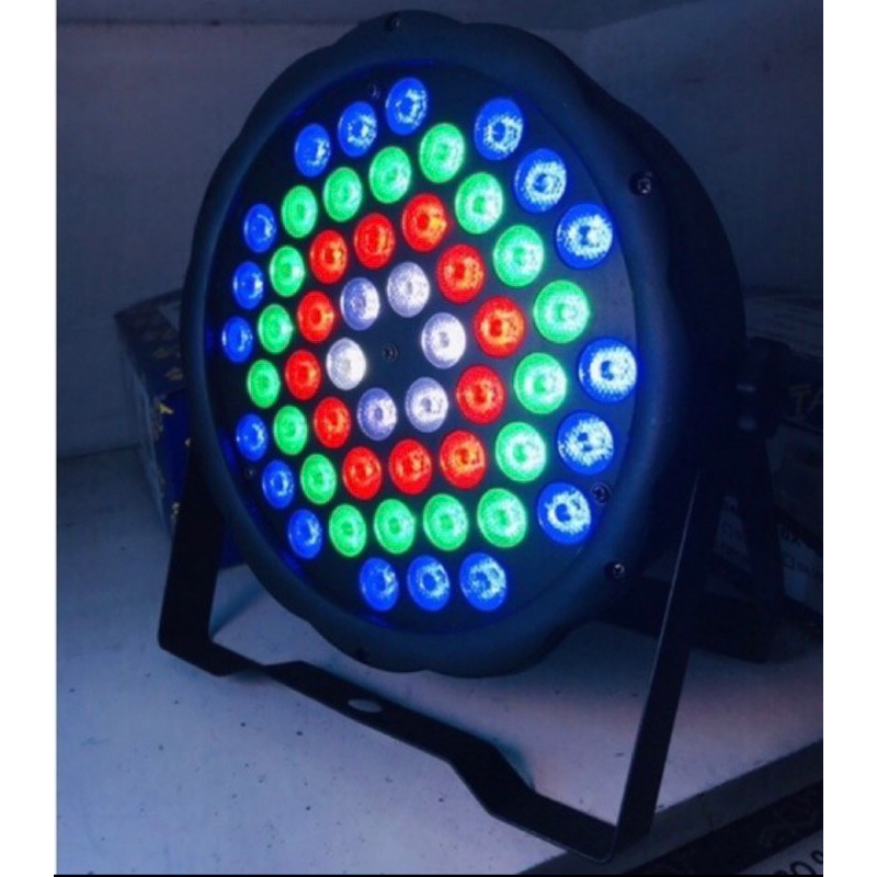 Lampu Sorot Panggung LED Par 54 RGB Cahaya Disco warna warni 54 w watt