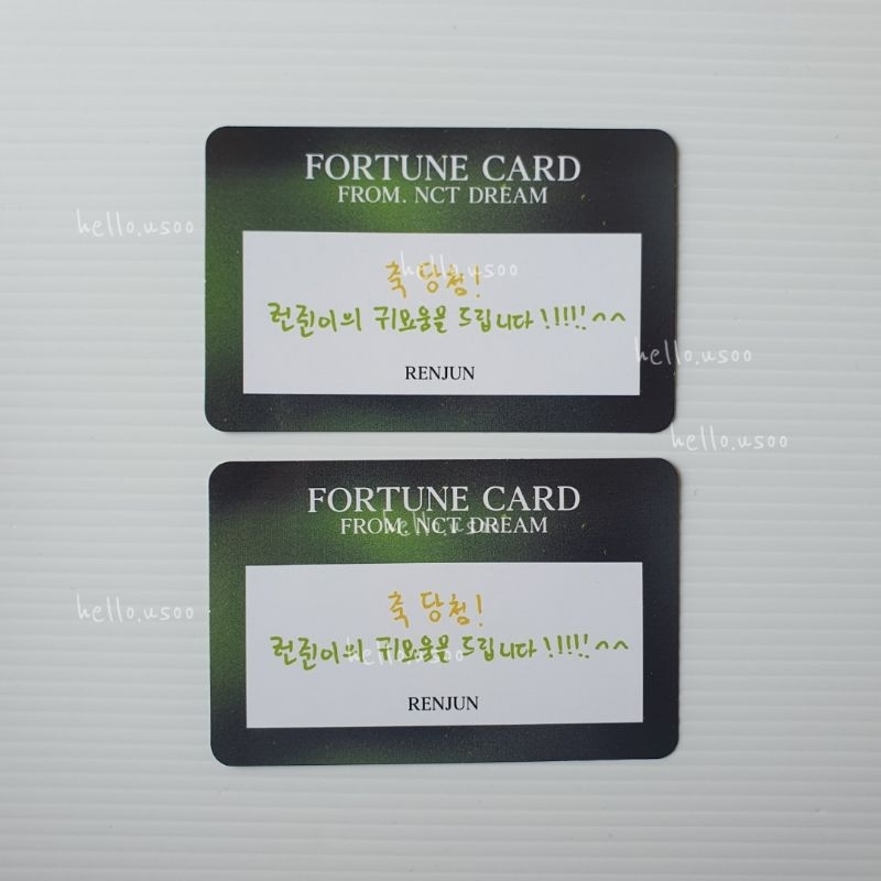 NCT DREAM - Renjun The Dream Show TDS Fortune Scratch