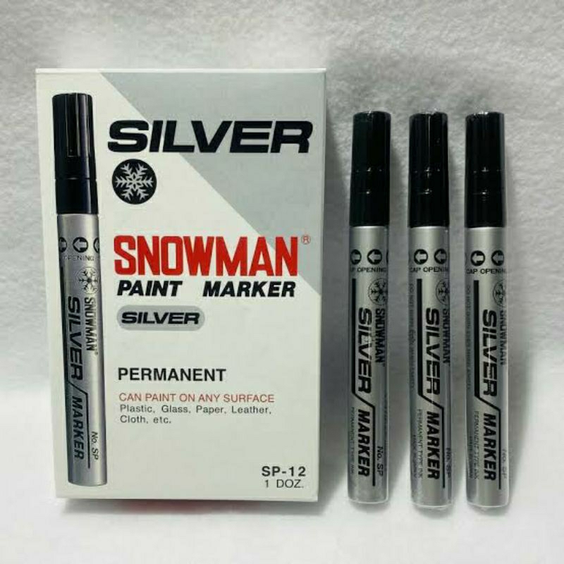 

[BOX ISI 12] SPIDOL SILVER SP-12 SNOWMAN / SPIDOL PERAK SP12 SNOWMAN / SPIDOL PERMANEN