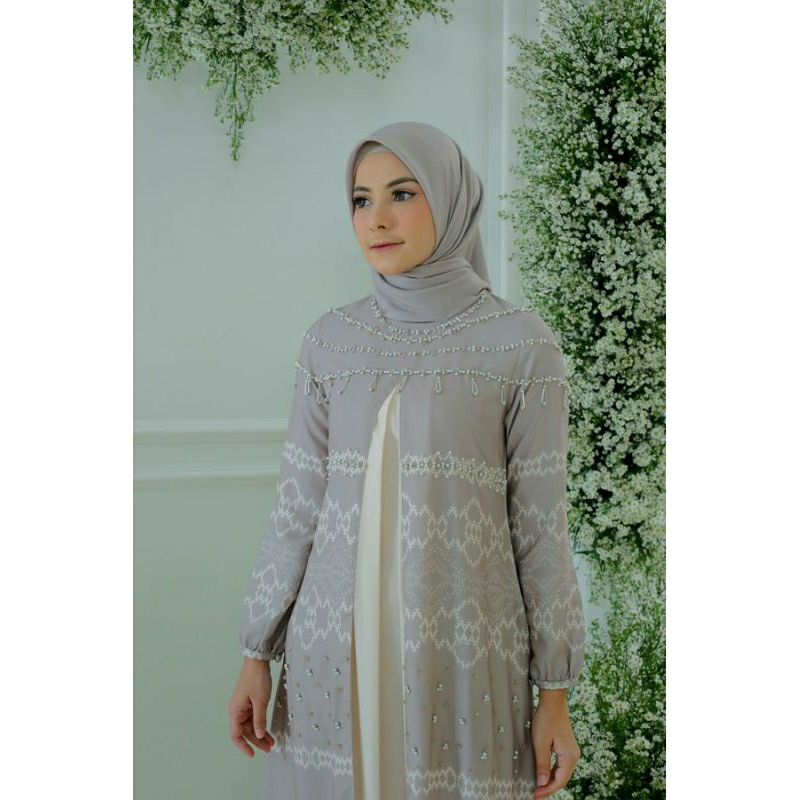 khalisa set family by javina Dress dewasa Beige size M