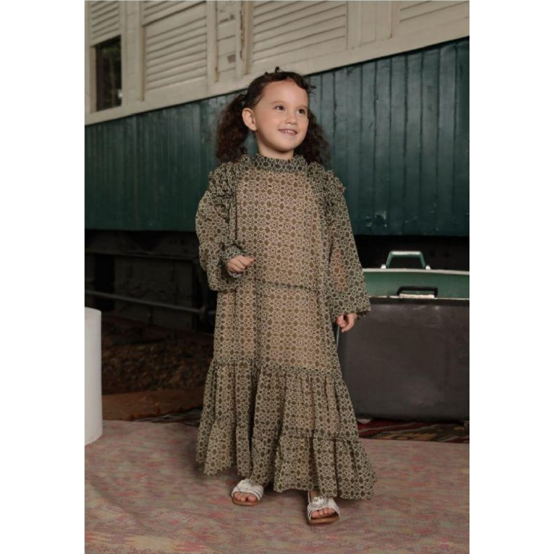 ADELLE DRESS OLIVE || ALEZA LABEL