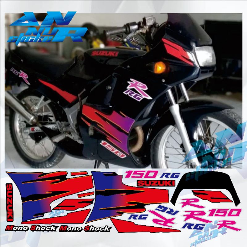 STRIPING RGR 150 STIKER SUZUKI RGR 150 JUMBO MERAH