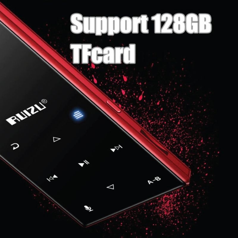 RUIZU D29 Portable Music Player Bluetooth 4.0 Internal 8G +microsd support 128GB 1.8inch Colorful Screen Touch Sensitive Button APE, AAC, FLAC, MP3, WMA Audio Super Lightweight Built in Speaker Lossless Music FM Radio Voice Recorder Long Battery Life