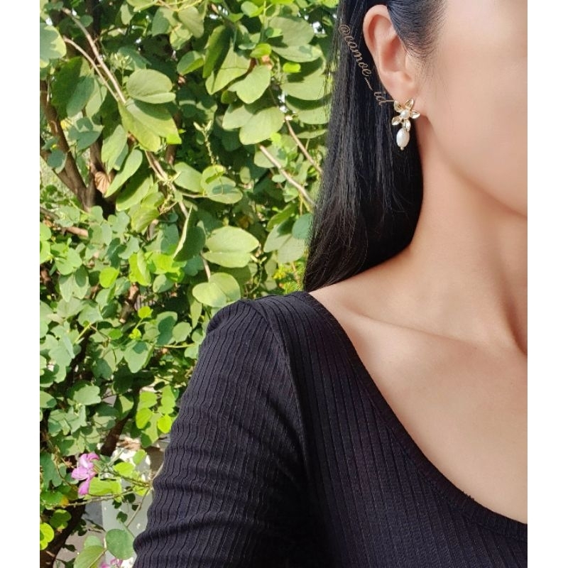 CAMOE - Anting 14k Gold Plating / Eleazar Pearl Earrings