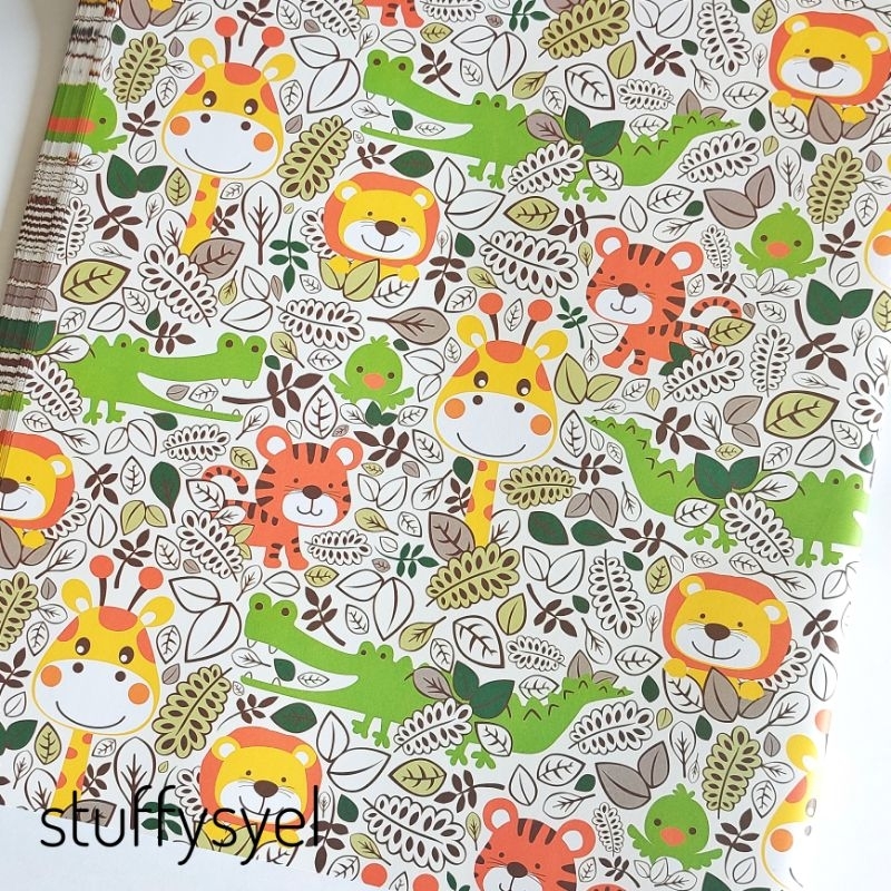 

JUNGLE Animal Kertas Kado Anak Sampul Sansan Wawa