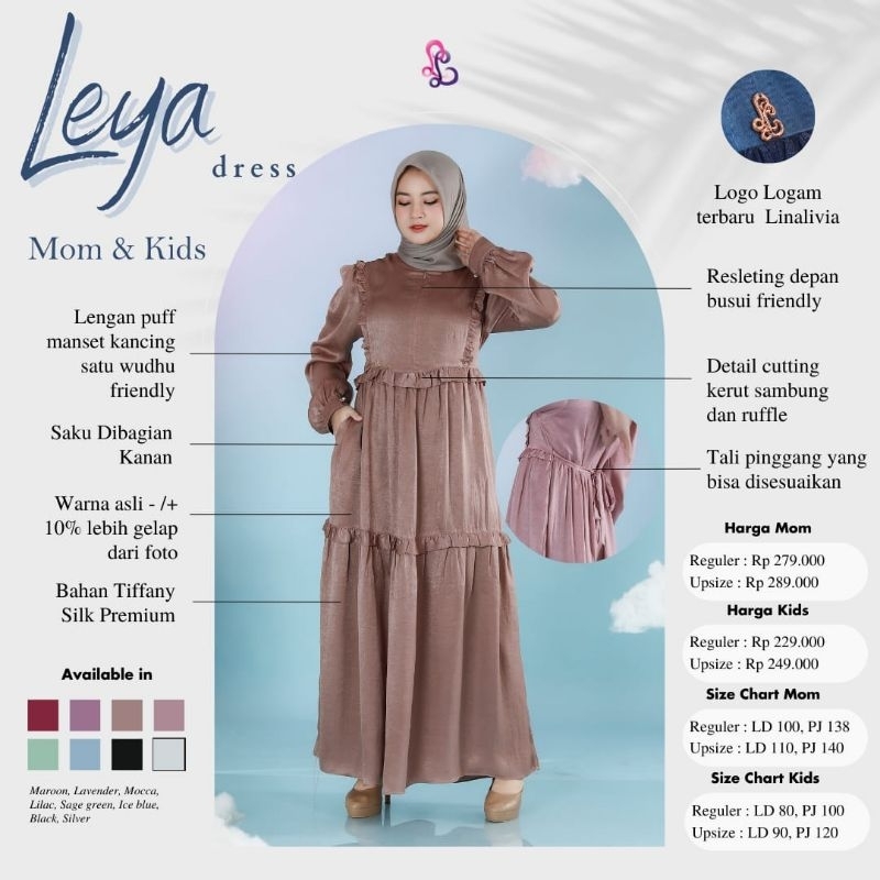 Linalivia Hijab || Dress Leya || Gamis lebaran 2023