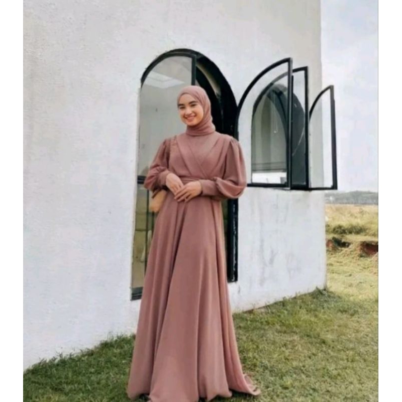 GAUDY MAXY CERUTY BABY DOLL FREE BELT // GAMIS KONDANGAN WANITA KEKINIAN // GAMIS PESTA WANITA 2022