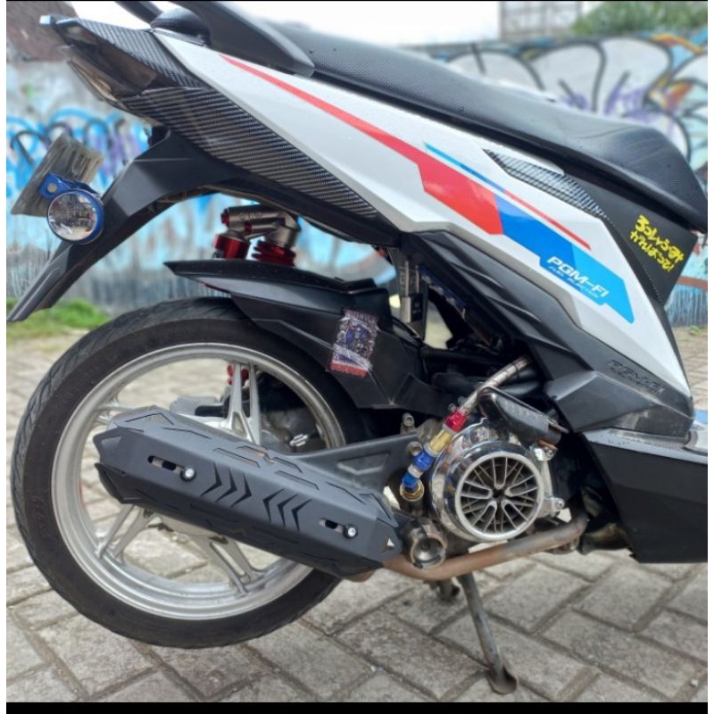 Cover knalpot robot Hitam beat mio scoopy vario genio model robot