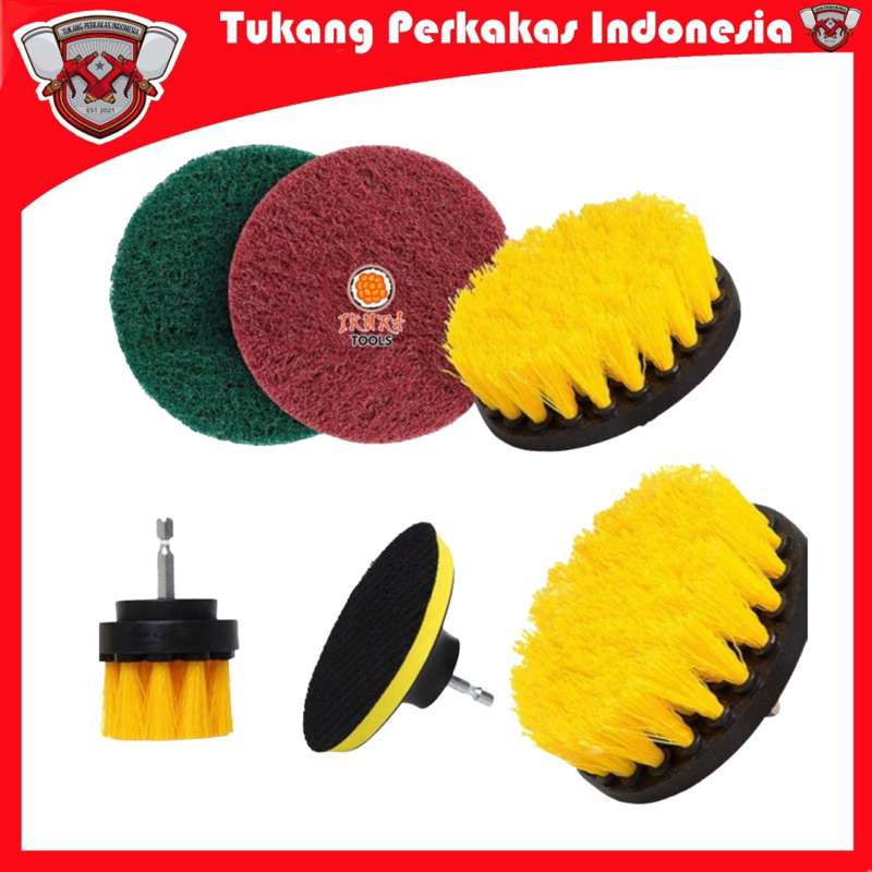 Mata bor sikat pembersih kepala sikat bor listrik cleaning head 6pcs