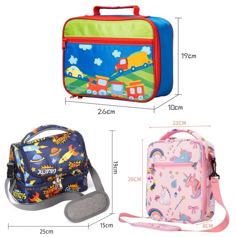 isolated lunch bag bento box bag tas bekal anak tahan panas