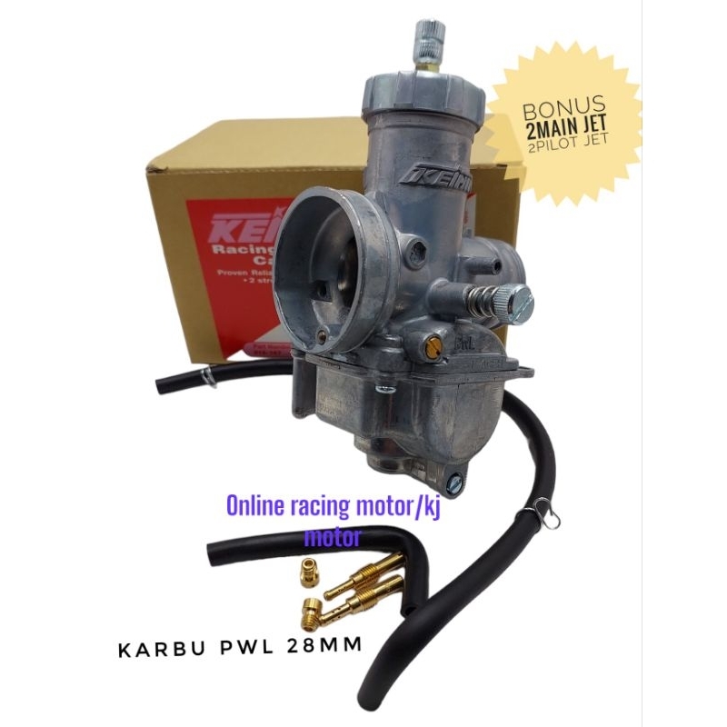 karburator pwl 28mm sudco keihin ninja 150 R RR kx bonus pilot jet main jet bisa semua motor