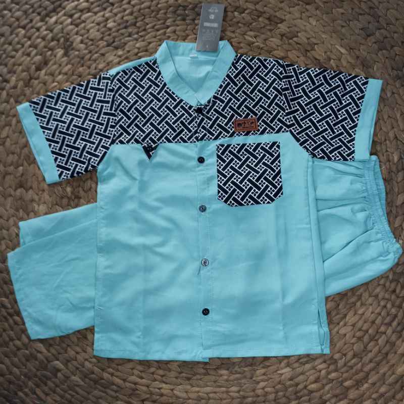 BAJU KOKO ANAK SET USIA 4-8 TAHUN BAHAN KATUN ADEM DAN TEBAL