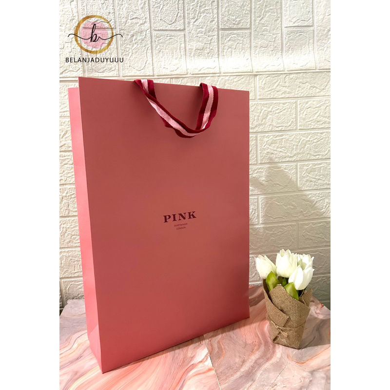 Paper Bag PINK SHIRTMAKER LONDON Original Store