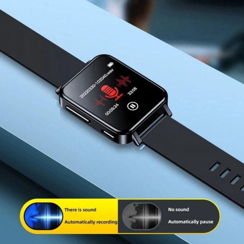 BENJIE A80 smartwatch pemutar MP3 Bluetooth 5.0 16GB HiFi perekam suara Noise Reduction jam tangan olahraga Mini Walkman portabel