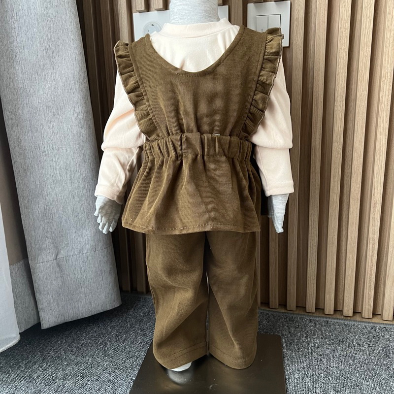 Canna Set corduroy knit 3in1 | setelan anak perempuan