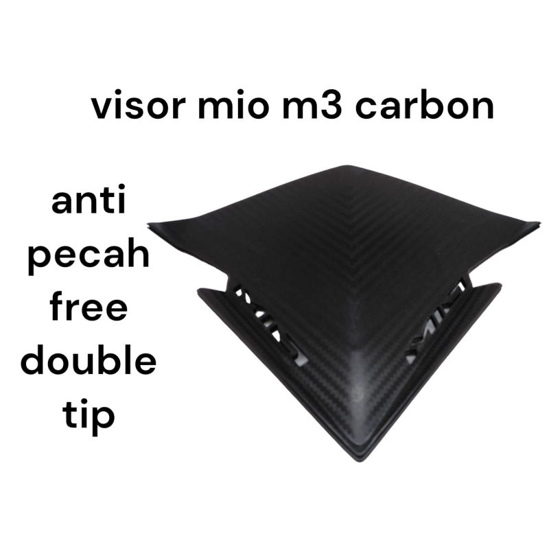 VISOR MIO M3 MIO Z MIO 125 WINSIL MIO WARNA HITAM CARBON PLUS DOUBLE TAPE TINGGAL TEMPEL WINSIL MIO WINDSHIELD MOTOR MIO PNP KACA DEPAN VARIASI MOTOR