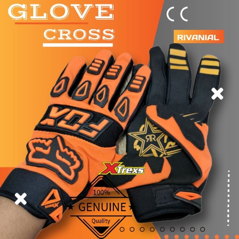 Motor Cross Trail Sarung Tangan Foxx Lokal Glove Xtrexs  Racing/ Sarung Tangan Trail cross