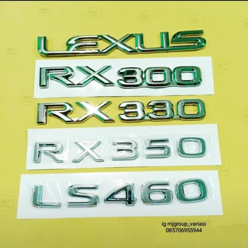 Emblem mobil seri exclusive LEXUS RX300 RX330 RX350 LS460 ukuran original bagasi