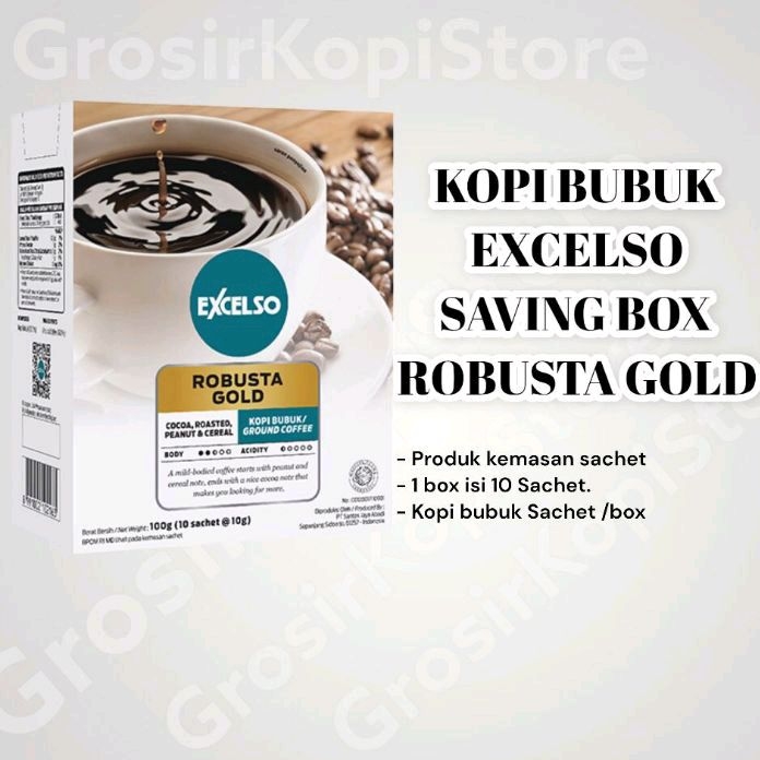 

EXCELSO ROBUSTA GOLD SAVING BOX| Kopi Bubuk Sachet