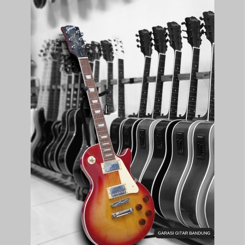 gitar elektrik listrik Gibson Les Paul red cherry