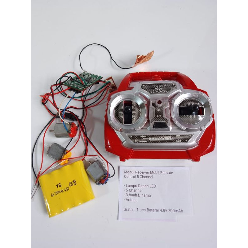 Modul Receiver PCB Mobil Remote Control 5 Channel 4.8v