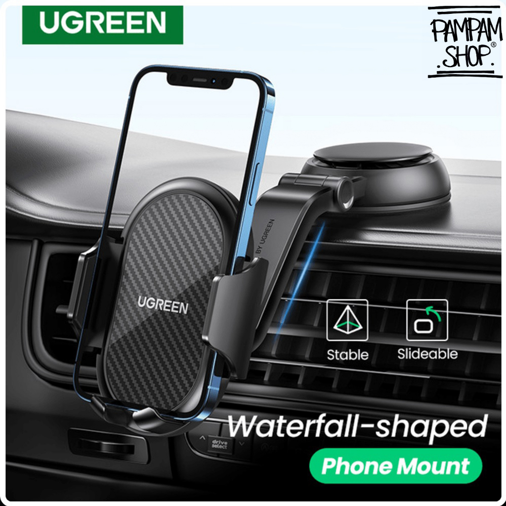UGREEN ORIGINAL Car Phone Holder Waterfall Shaped Suction Cup Mount Stand HP Dashboard Dudukan Handphone Kaca Mobil Ori