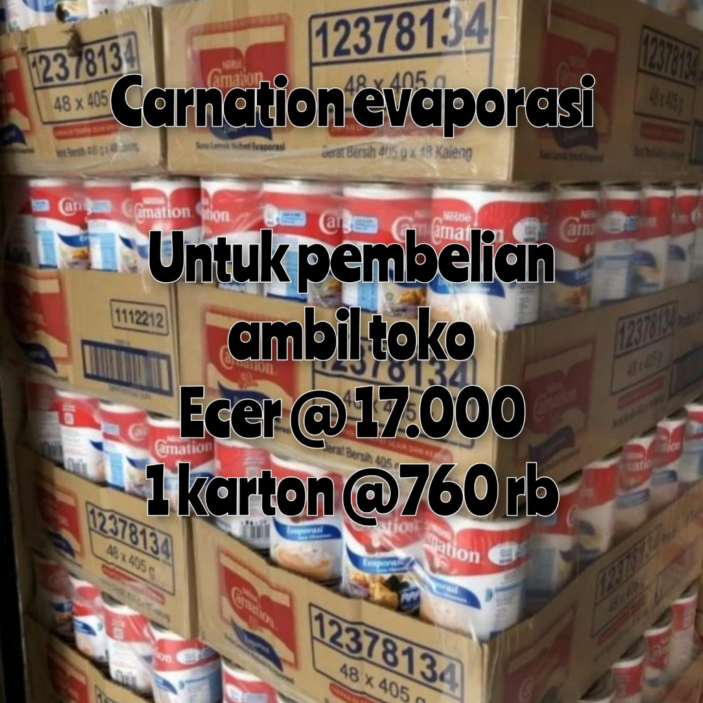 

nestle carnation evaporasi susu cair carnation eveporasi 1dus 405gram carnation 405grx48