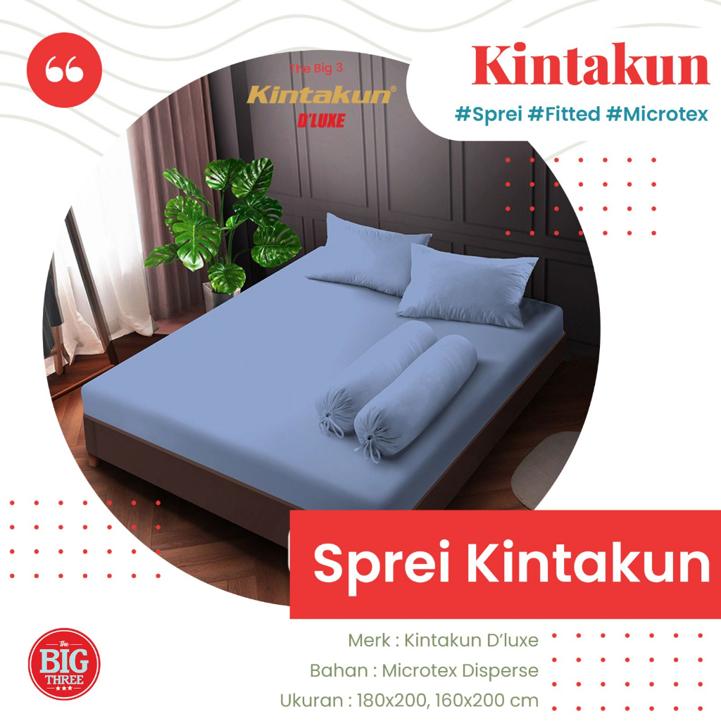 Sprei Kintakun 180x200 / 160x200  Navy ungu pink putih Merah abu Ungu Anemone Biscotti Ivy Lavender Northern Snorlax - King 180 160 Polos Emboss Embos SP Dluxe TBT