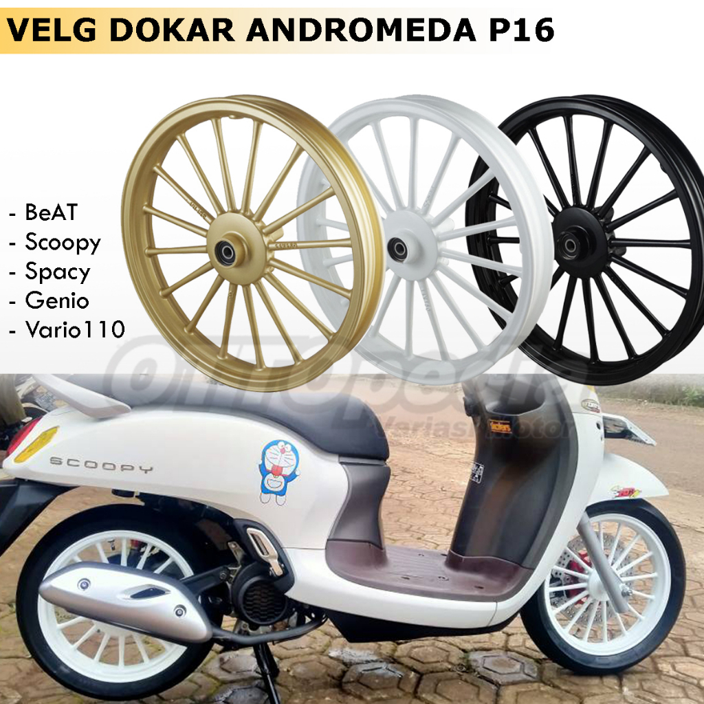 Velg Vrossi Dokar Andromeda BaAT Karbu Scoopy FI ESp Vario110 Genio Pelek Matic Honda P16 Ring 14 Le