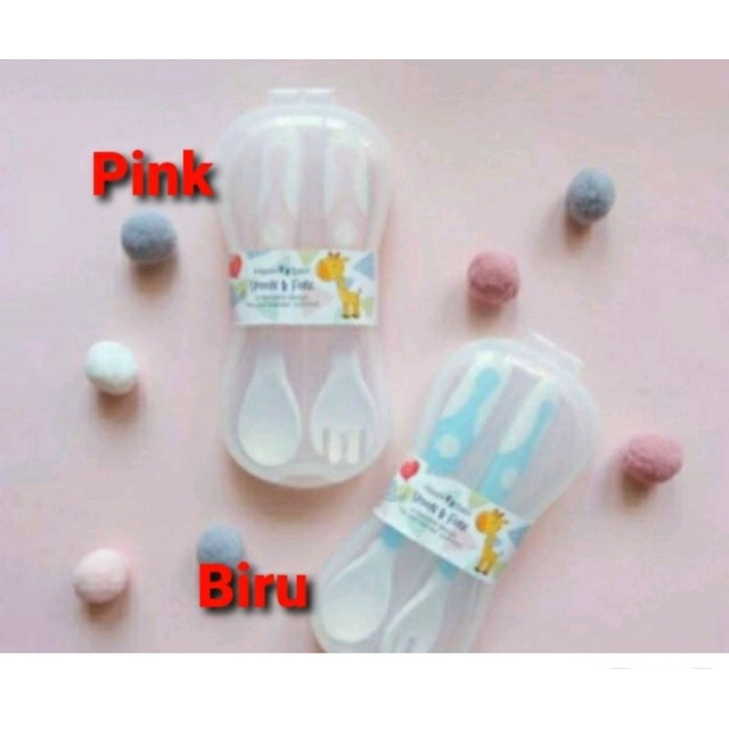 Simba Learning Spoon and Fork Set-Sendok Garpu Makan Bayi