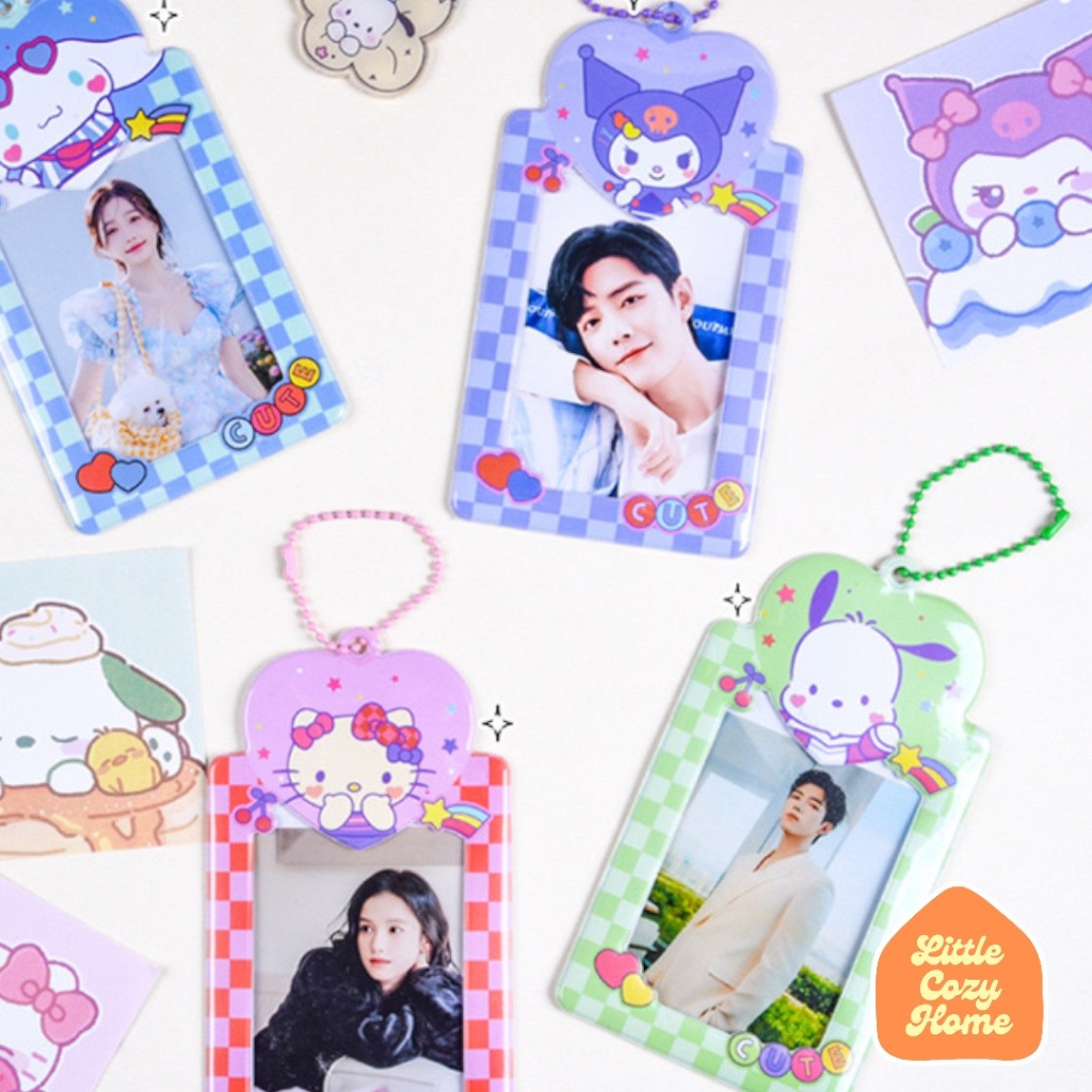 Kpop Photocard Holder Satuan Sanrio Karakter / Photocard Holder Photostrip Innersleeve Photocard Official album tempat photocard sleeve polaroid warna pastel lucu imut korea Trading Card Binder Kolbuk Koleksi Murah