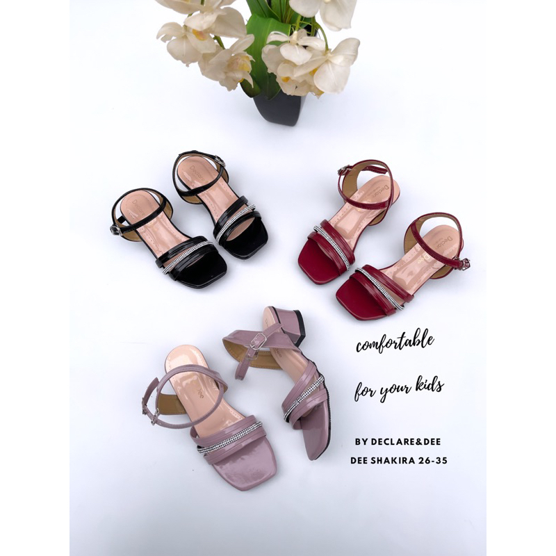 DECLARE&amp;DEE SANDAL TALI BELAKANG DEE SHAKIRA HIGH 3cm