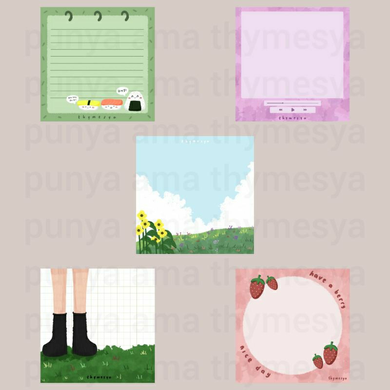 

MEMO PAD 50 Lembar by Thymesya || Cute Memo Pad Notes || Memo Pad