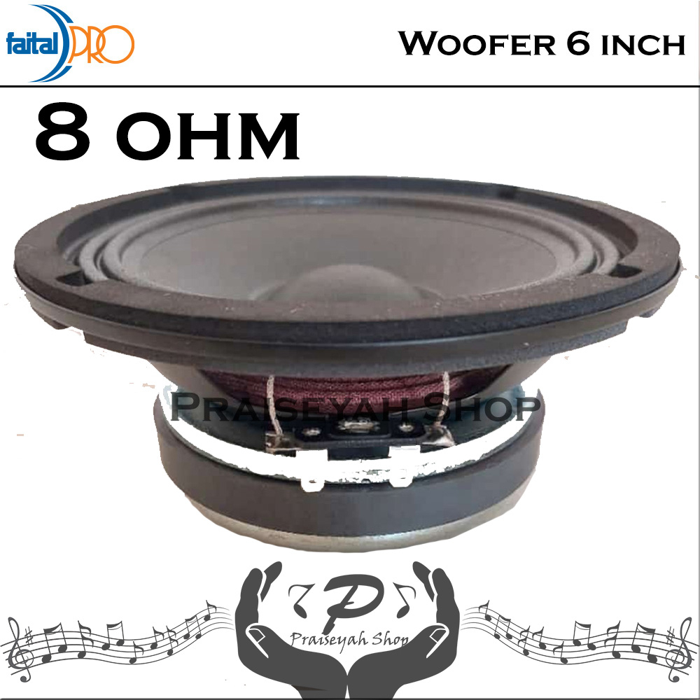 Faital Woofer Speaker Komponen 6 inch 6FE200 8 atau 16 ohm