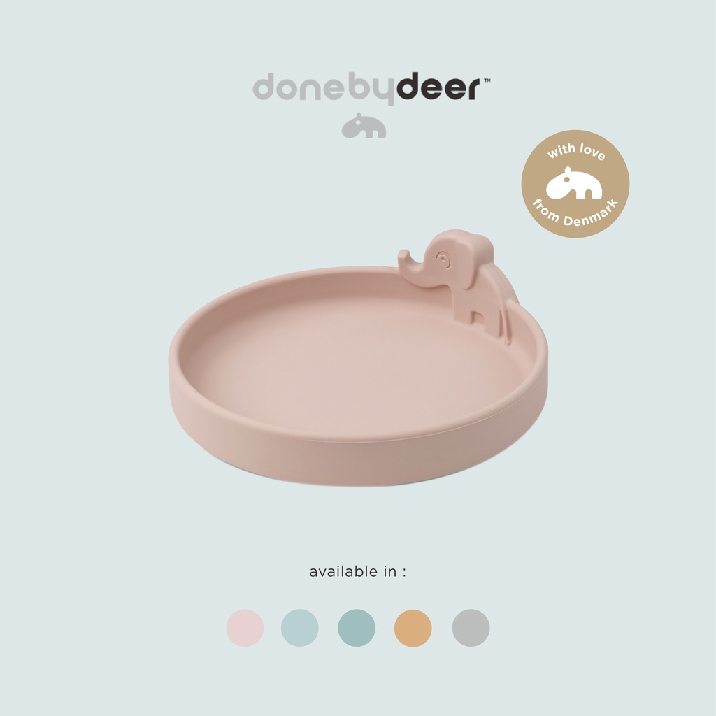 Done by Deer Peekaboo Plate Elphee - Piring Anak MPASI Silikon / Silicone Platev