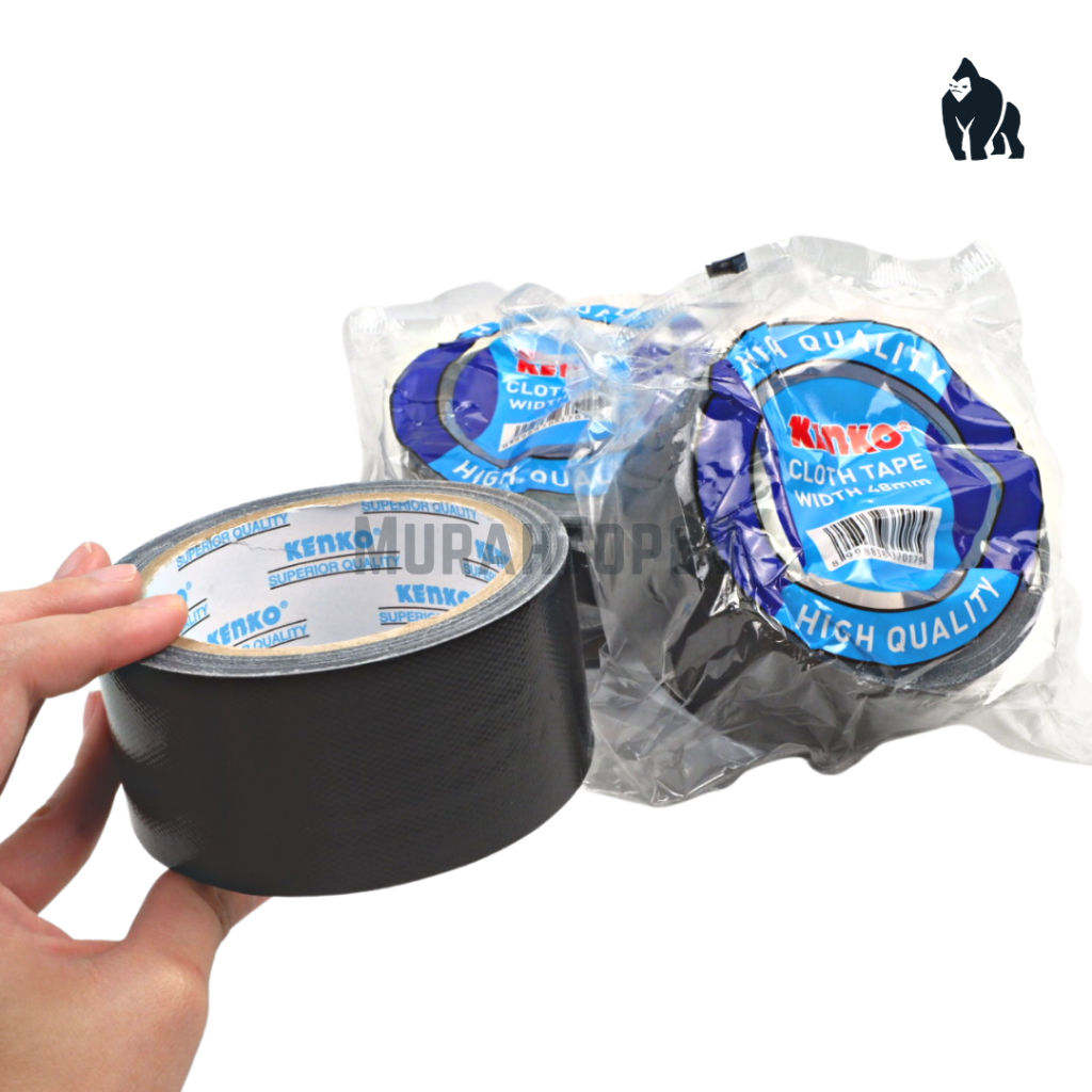 

Lakban Kain Hitam Kenko 48 MM Blue Core / Linen Cloth Tape Besar Core Biru