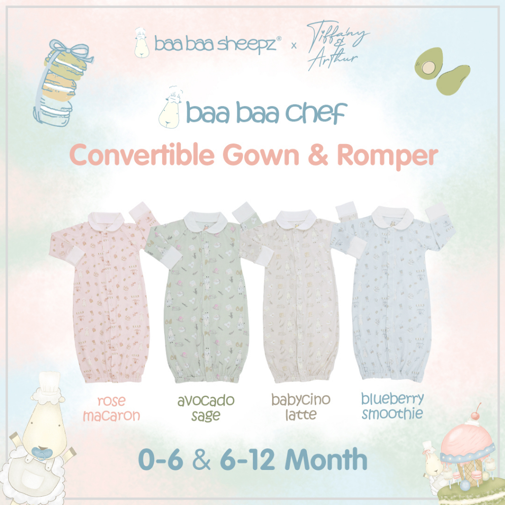Baabaasheepz x Tiffany - Convertible Gown & Romper Chef Baa Baa