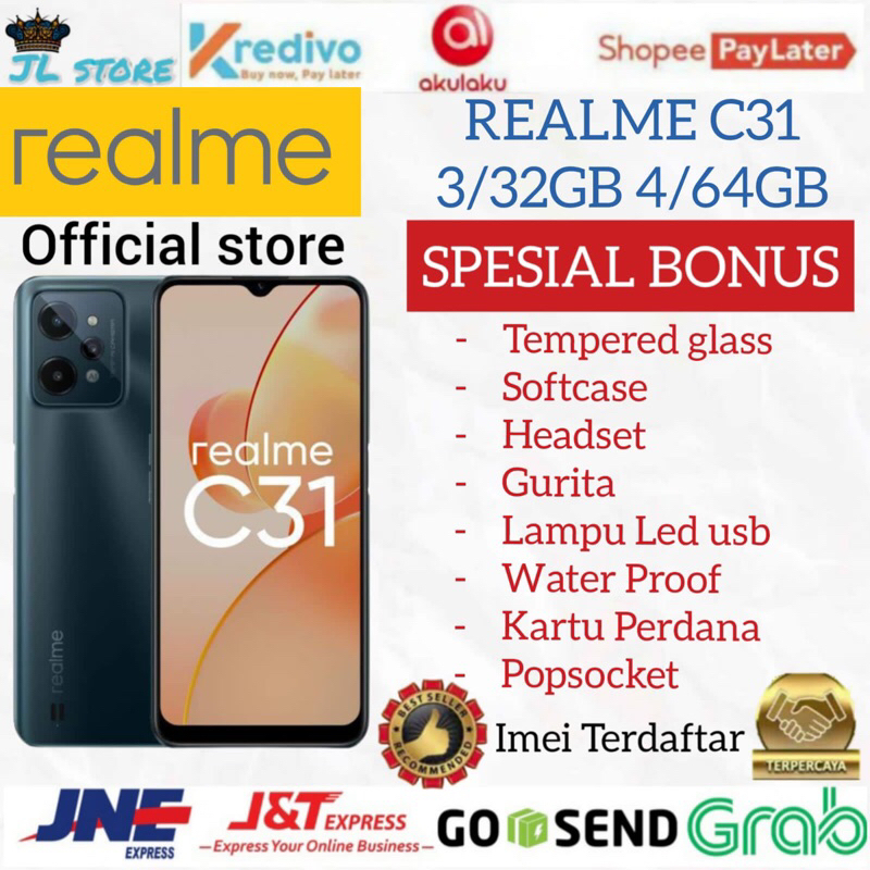 REALME C31 RAM 4/64GB 3/32GB GARANSI RESMI REALME INDONESIA