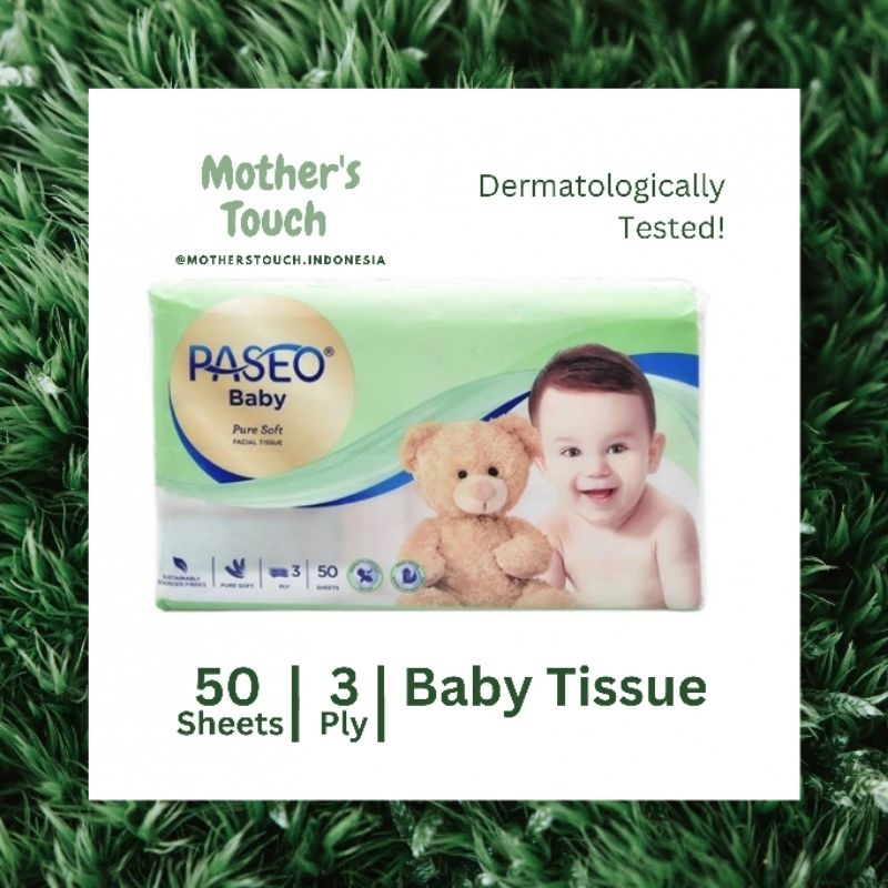 Tissue Paseo Baby Tissue Tisu Wajah Bayi Pure Soft 130s 3ply Perlengkapan Bayi Murah Kado Lahiran