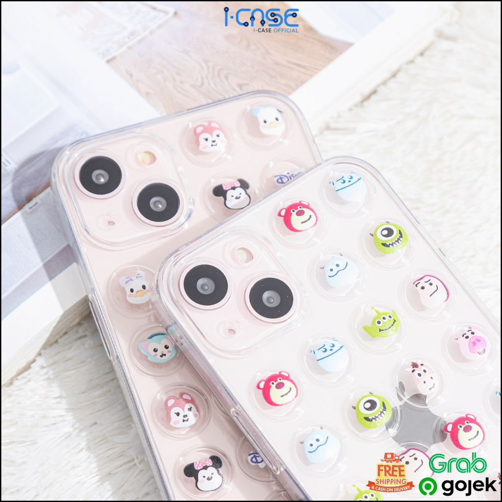 Clear Softcase Cartoon Bubbles Full Lenscover for iPhone 7 8 PLUS XR X XS 11 12 Pro Max / 13 Pro Max / 14 Pro Max