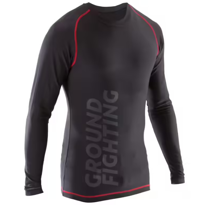 OUTSHOCK 500 MMA Rashguard Lengan Panjang Bela Diri Serap Keringat