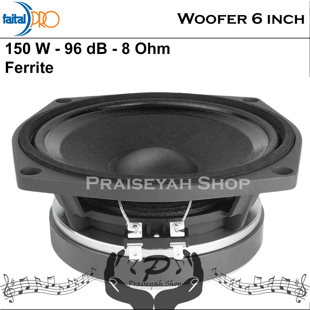 Faital Woofer Speaker Komponen 6 inch 6PR110 8 ohm Aluminum