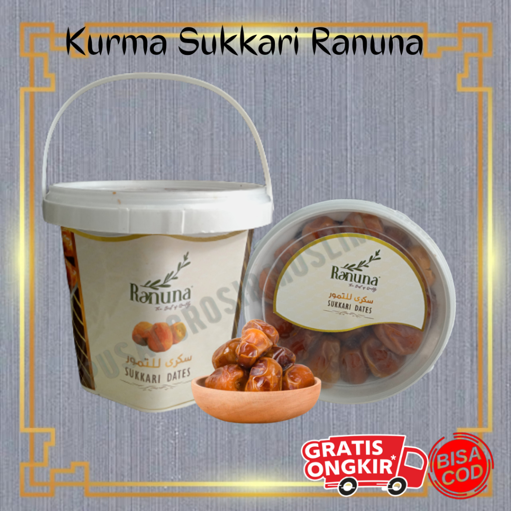 Promo Kurma Sukari Ranuna Dates 850gr Kemasan Ember Premium Termurah