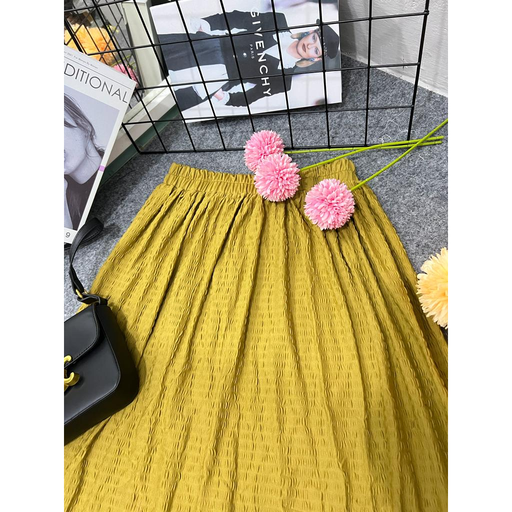 Cherry_127 | skirt waffle korean style | rok panjang wanita premium
