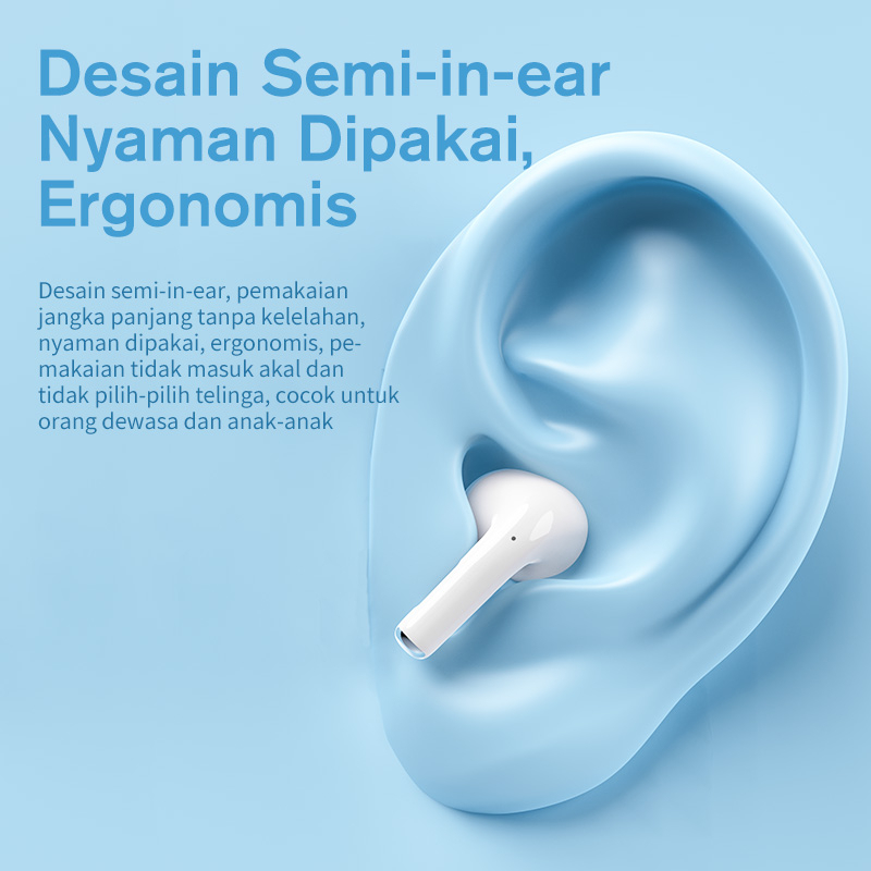 Basike Headset Bluetooth Tws Profesional No Delay Nyaman Dipakai Kualitas Suara Lossless Stereo Hifi