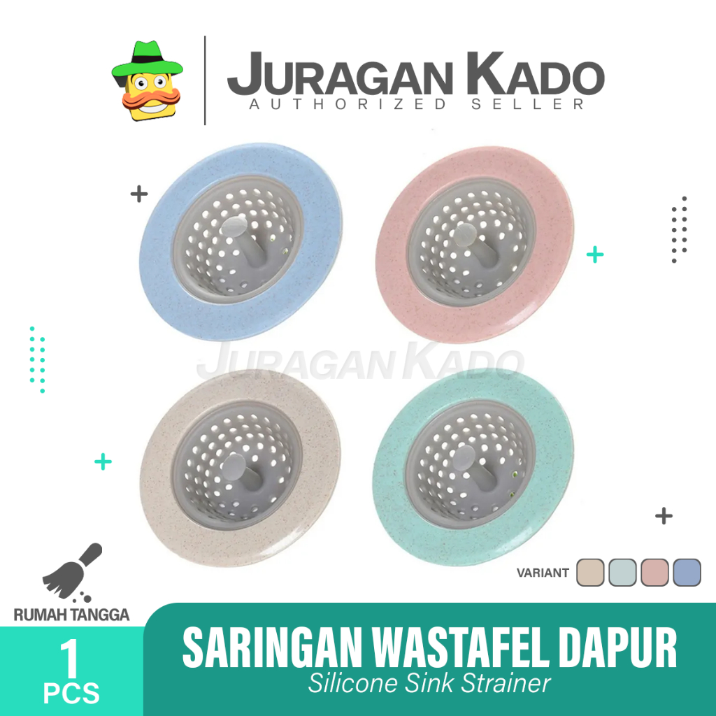 Saringan Wastafel Sillicone Cuci Piring Filter Penutup Lubang Saluran Air Kamar Mandi